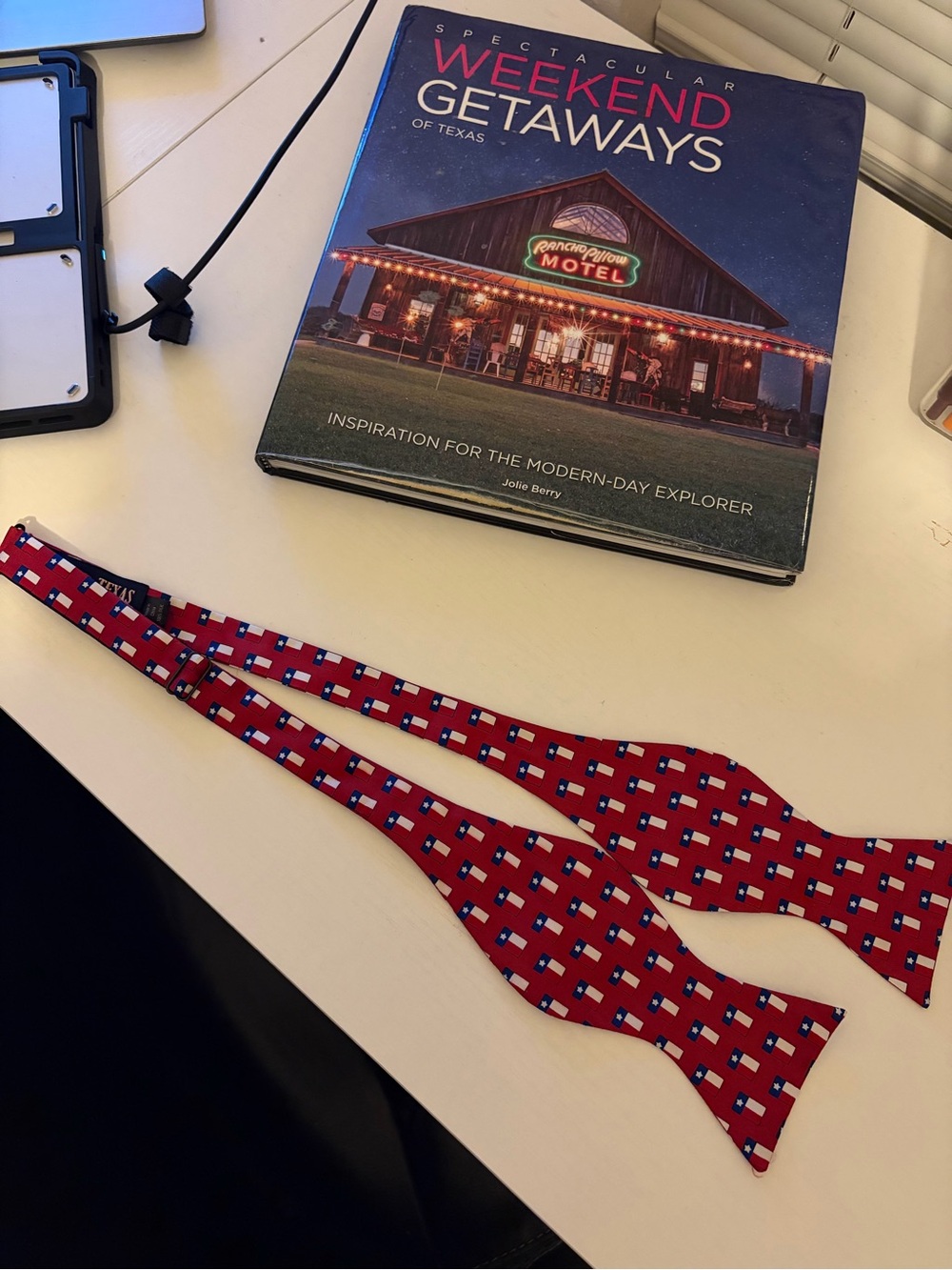 Paris Texas Apparel Texas Flag Bow Tie 100% Silk Men’s